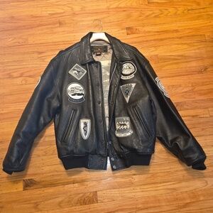 Men's Vintage Avirex Leather Jacket Size XL